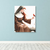 Roodkoppen Canvas Afdruk (Insitu (Houten vloer))