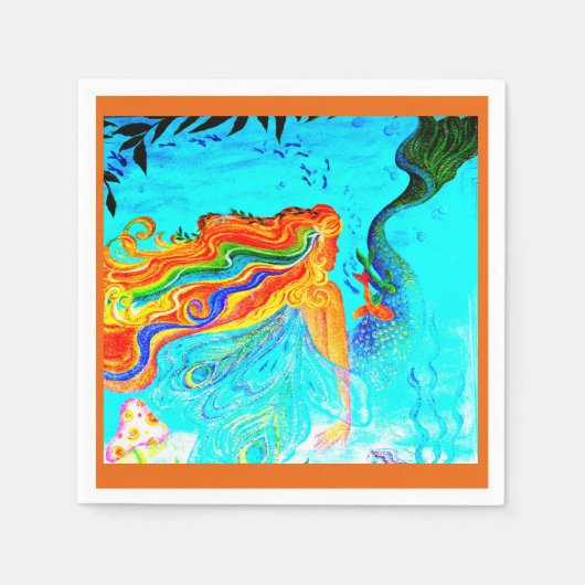 roodkoppen persoonlijke uitnodiging servetten (Voorkant)