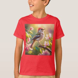 Roodkoppige Buff Borst Zanger Fantasie Vogel T-shirt
