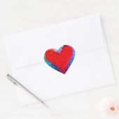 Roodkorft van de liefde Harde Valentijn Gift Hart Sticker (Envelop)