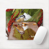 Roodkorrelig Nuthatch Muismat (Met muis)