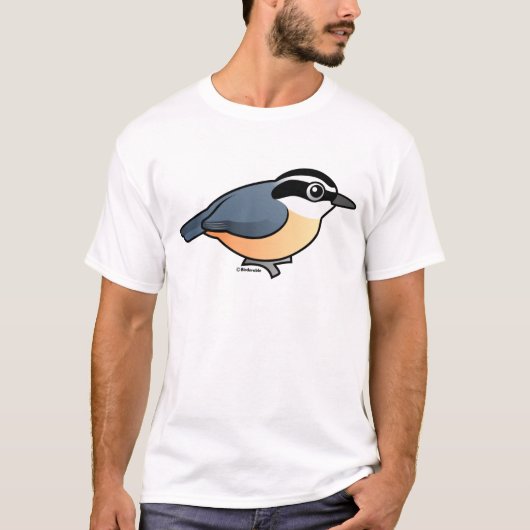 Roodkorrelig Nuthatch T-shirt (Voorkant)