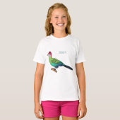 Roodkreukvogel cartoon t-shirt (Voorkant volledig)