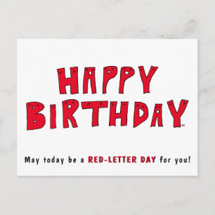 Roodletterdag Grappige Gefeliciteerd Verjaardagswe Briefkaart