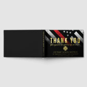 Roodlijnvlag voor brandweercabine Jubileum Gastenboek (Volledig)