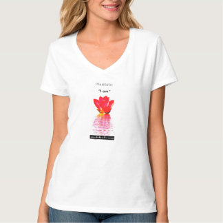 Roodlotus chakra minnaar T-shirt vrouwen