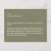 Roodlotusbloem groene trouwreceptie informatiekaartje (Achterkant)