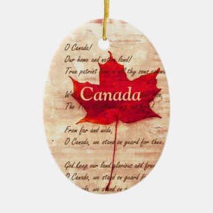 Roodmakelblad - Canada Keramisch Ornament