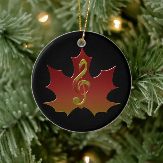 Roodmakreel in Herfst Colour Harmony Keramisch Ornament (Boom)