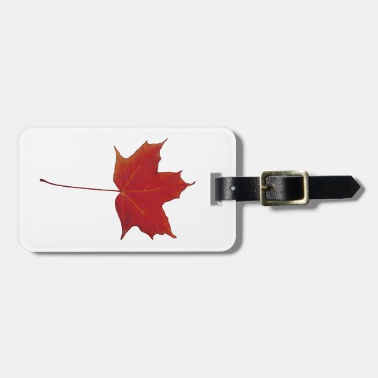 Roodmaple canadese leaf bagagelabel (Voorkant horizontaal)