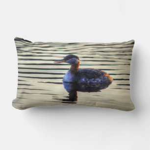 Roodnekkige Grebe Waterfowl Wilde Foto Kussen