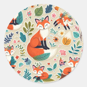 Roodnekstickers Ronde Sticker