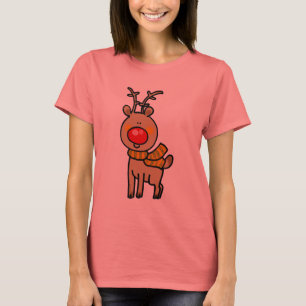 Roodneus rendier t-shirt
