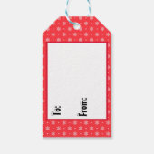 Roodneus rendiertje cadeaulabel (Achterkant)