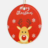 Roodneusdeerb Keramisch Ornament (Links)