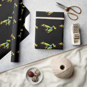 Roodogige geschilderde boomkikker  cadeaupapier