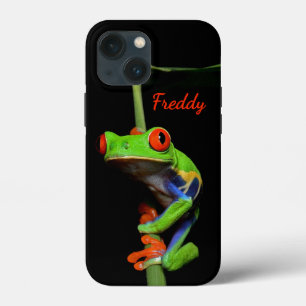 Roodogige Geschilderde Boomkikker Persoonlijke Naa iPhone 13 Mini Hoesje