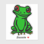 Roodogige sticker, kikkerboom sticker (Vel)