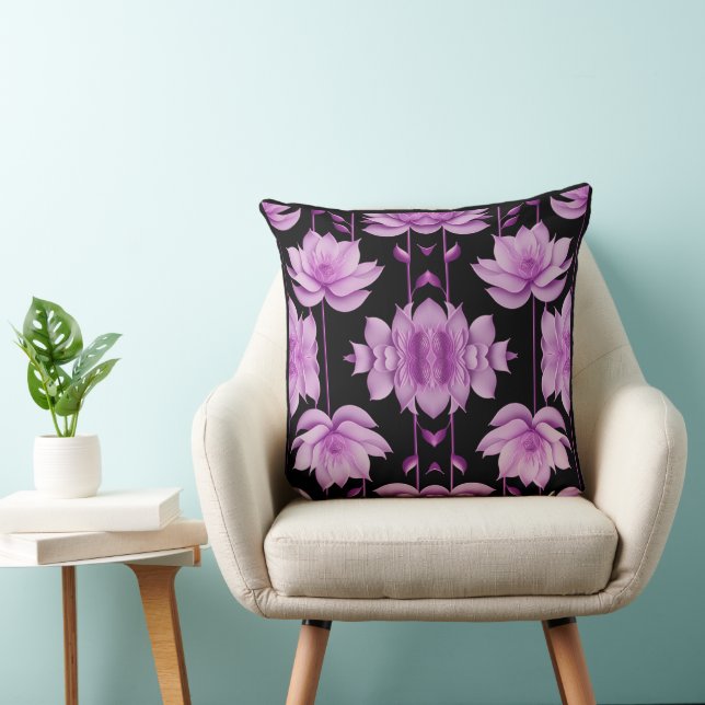 Roodpaarse lotus kussen (Stoel)