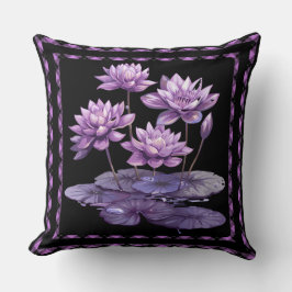 Roodpaarse lotus kussen