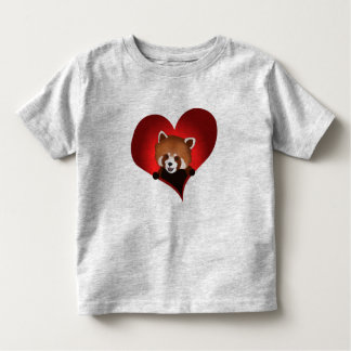 Roodpanda hart voor kinderen kinder shirts