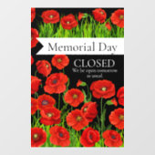 Roodpapaver Memorial Day Raamsticker (Vel)