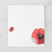 Roodpapaver waterverf (Buitenkant ongevouwen)