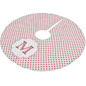 Roodpokstip Afdrukmonogram Initiaal Kerstboom Rok (Gekanteld)