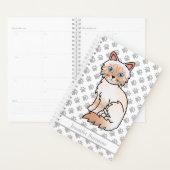 Roodpunt Tabby Birman/Ragdoll En Poten & Tekst Planner (Display)