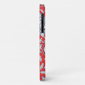 Roodrode bloementspatronen Case-Mate iPhone case (Achterkant/links)