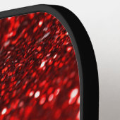 Roodrode glittertextuur afbeelding pickleball paddle (Links Detail)