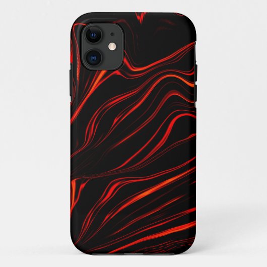 Roodrode lange sporen boven zwarte achtergrond Case-Mate iPhone case (Achterkant)