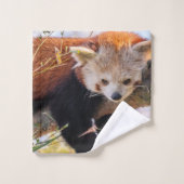 Roodrode panda bad handdoek