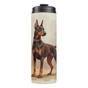 Roodroestbruine Dobermann Pinscher Hond Thermosbeker