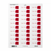 Roodroodbruine Adresetiketten Etiket (Full Sheet)