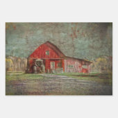  roodroodschuur inpakpapier vel (Voorkant 2)