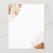 Roodroze Boho Trouwflyer Flyer (Achterkant)