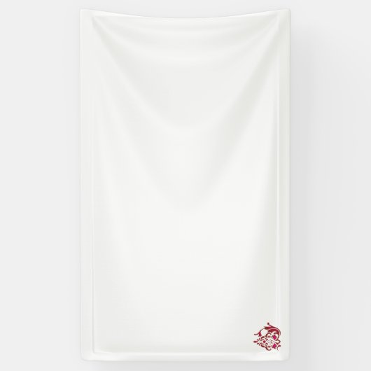 roodroze bruine illustratie Ontwerp Vinylbanner Spandoek (Verticaal)