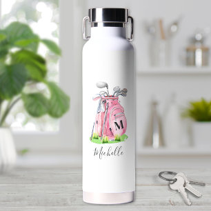 Roodroze Golf Monogram Waterfles