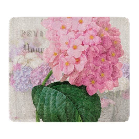 Roodroze hydrangea Rechthoek Kapper Snijplank (Voorkant)