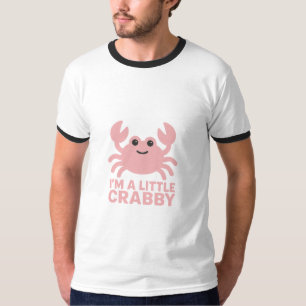 Roodroze Krab – Smoes “Ik ben een beetje Kribbig” T-shirt