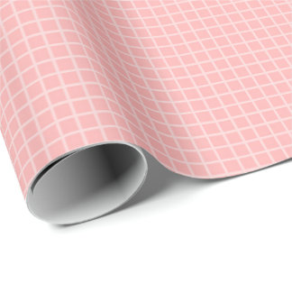 Roodroze rasterpatroon voor babyshower, verjaardag cadeaupapier