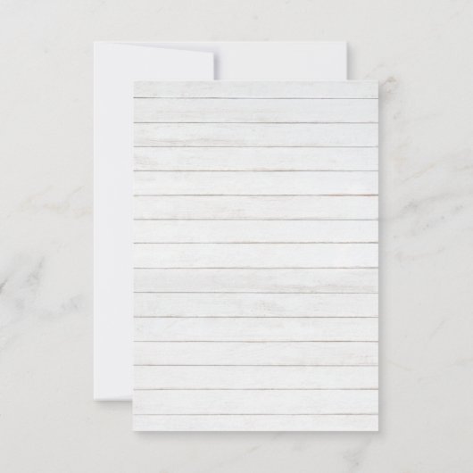 Roodrozen en pijnboomtanden met kerstbruiloft aankondiging (Achterkant)