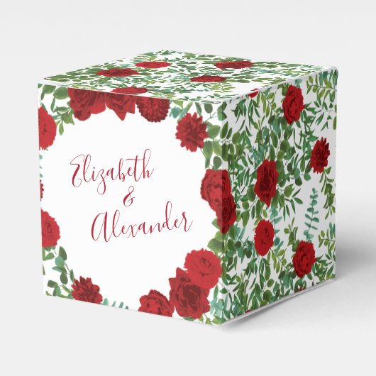 Roodrozenweddenschap Bedankdoosjes (Voorkant Zijde)