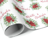 Roodrozenweddenschap Cadeaupapier (Rol Hoek)