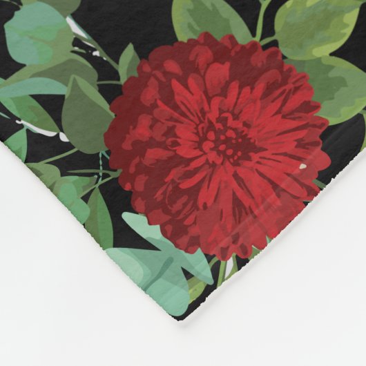 Roodrozenweddenschap Fleece Deken (Hoek)