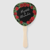 Roodrozenweddenschap Handwaaier (Voorkant)