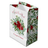 Roodrozenweddenschap Medium Cadeauzakje (Voorkant Gekanteld)