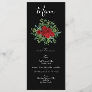Roodrozenweddenschap Menu