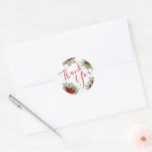 Roodrozenweddenschap Ronde Sticker (Envelop)